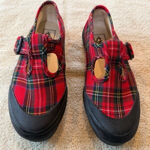 Vans Red Plaid Mary Jane’s casual shoes